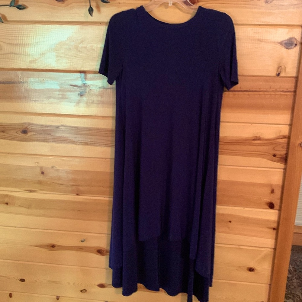 Navy Blue Hi-Lo Musi Dress